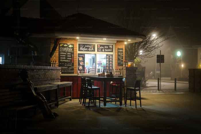 Nebel am Niendorfer Hafen