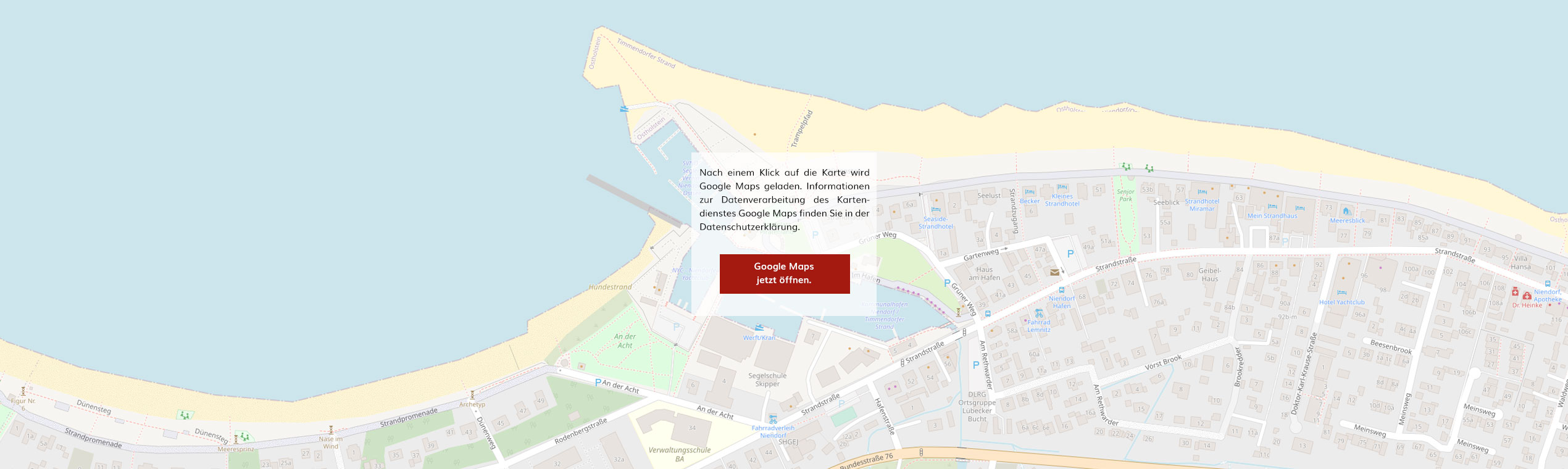 Karte Niendorfer Hafen