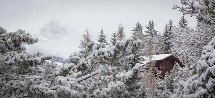 Oktober-Schnee in Gstaad