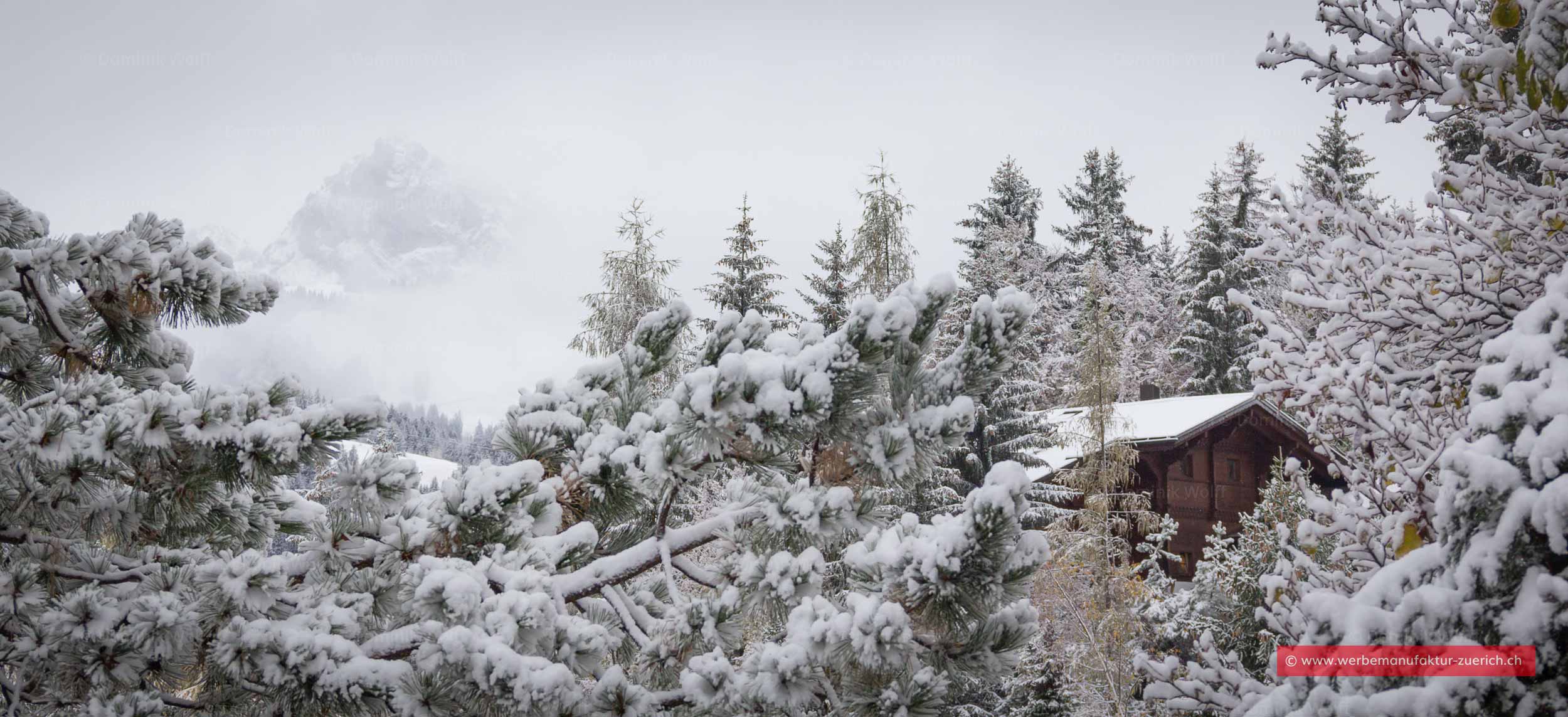Bild + Foto - Früher Winter in Gstaad Oberbort