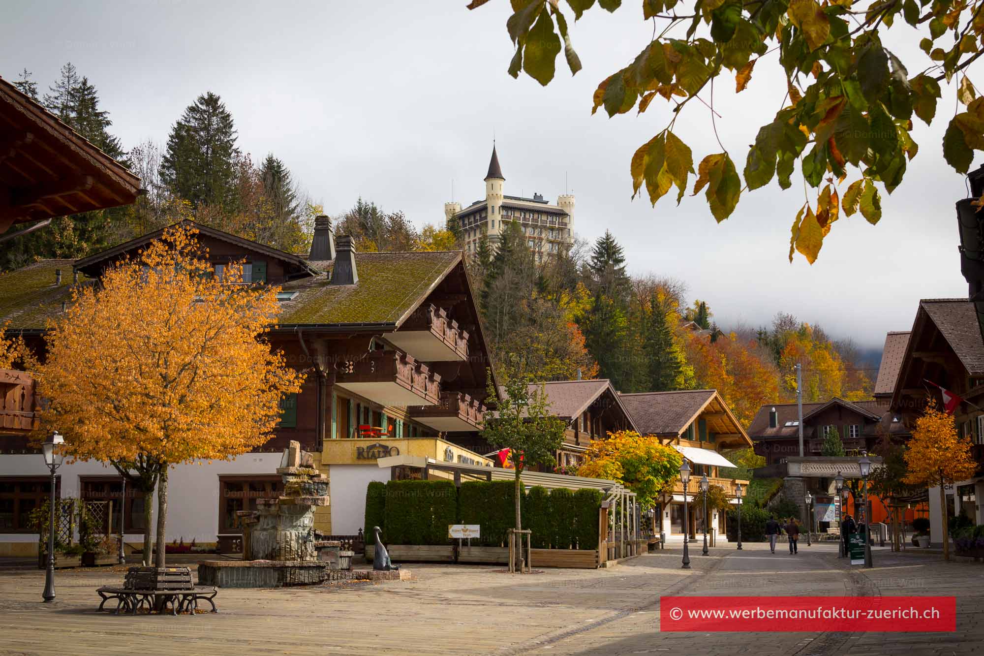 Bild + Foto - Promenade Gstaad / Schweiz
