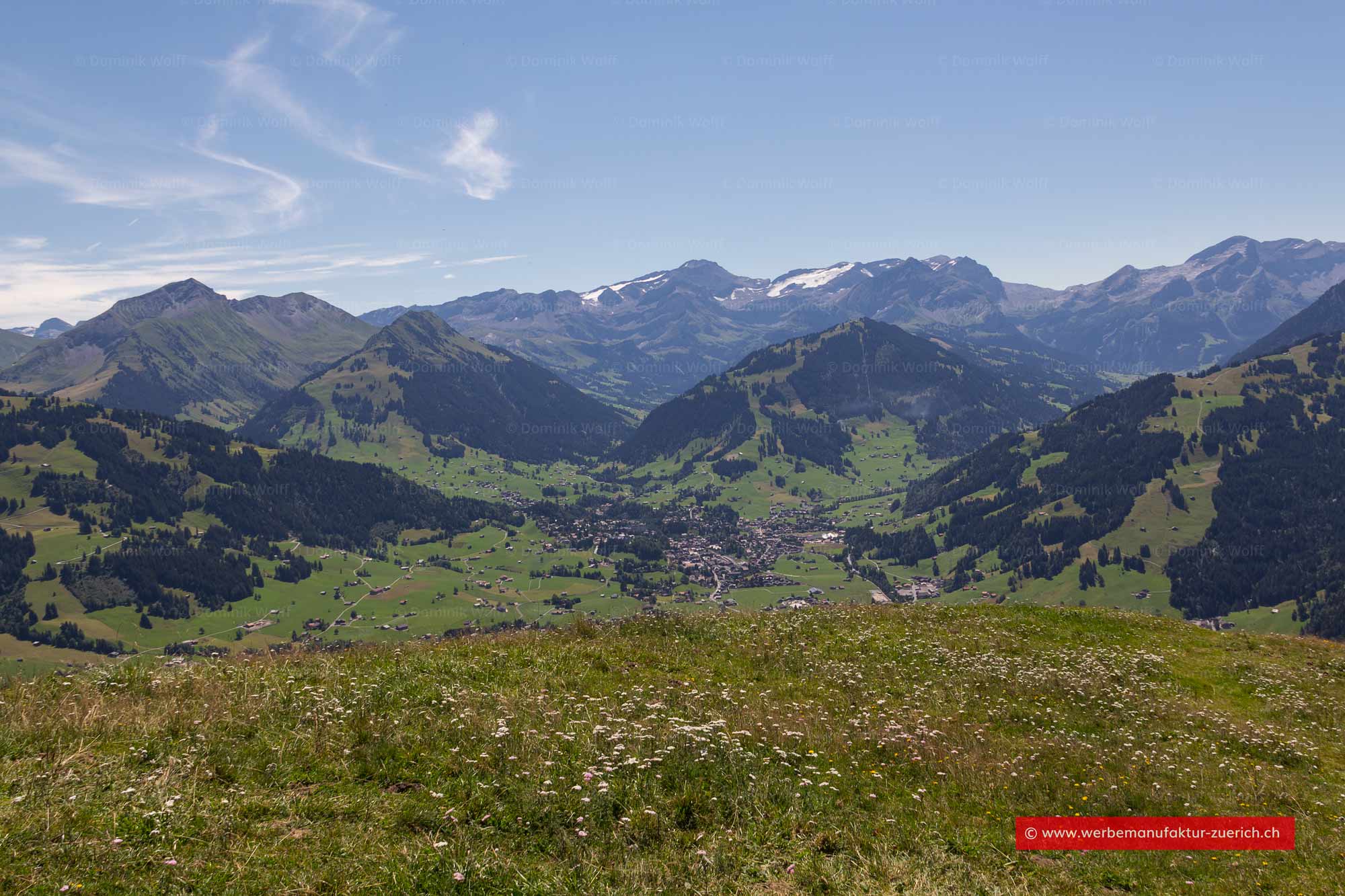 Bild + Foto - Blick Rellerli auf Gstaad