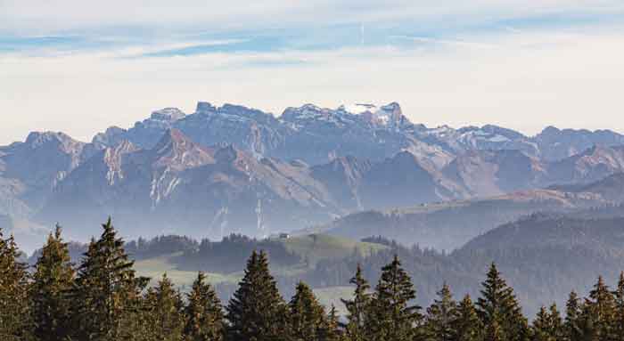 Blick Kanton Zug zum Glärnisch