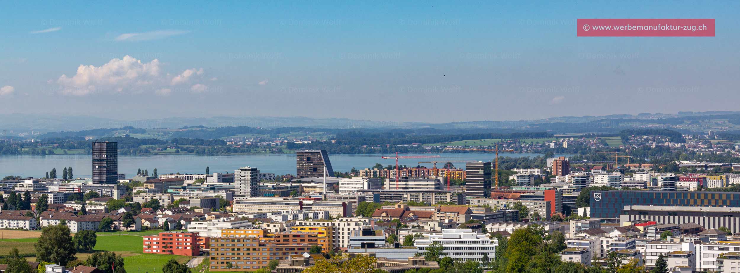 Bild + Foto - Panorama Stadtzentrum Zug / Schweiz